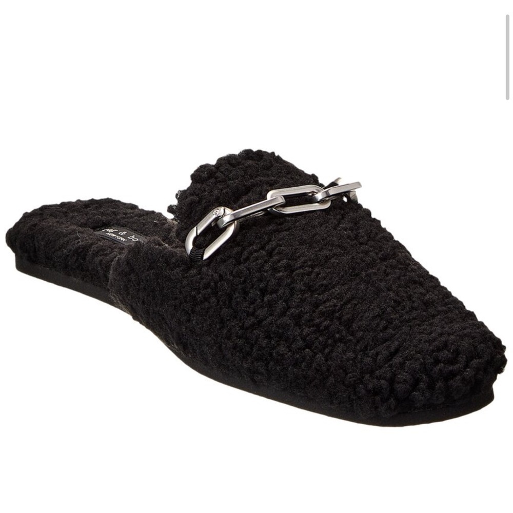 New Rag & Bone Essex Sherpa Slide in Black Size 6.5